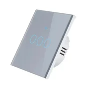 SmartHome Pametni prekidac za svetlo, WiFi, 3 tastera, Siva
