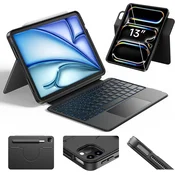 shumee Ovitek s tipkovnico za iPad Air 13 M3 M2 in Pro 13 12 9 HOU 360° sledilna ploščica QWERTZ