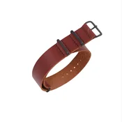 INF Pašček za uro NATO iz pravega usnja za moške Brown 24 mm, (21683032)