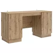 vidaXL Miza s polico Artisan hrast 142,5 x 50 x 75 cm Inženirski les