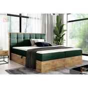 Boxspring postelja Wood1 - 200x200 cm