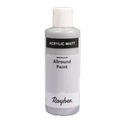Rayher. Akrilna barva, kovinska, srebrna, 80ml