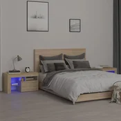 Vidaxl vidaXL LED omarice, 2 kosa, hrast sonoma, 70 x 36,5 x 40 cm