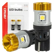 AMiO LED žarnica W5W T10 Canbus 5xSMD (4x3030 + 1x3020) bela 12V/24V