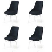 Hanah Home Set stolica Pare, 46x94x46 cm, 4 komada, Antracit-bele