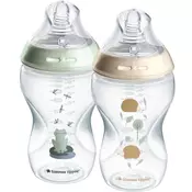 Tommee Tippee C2N Closer to Nature Girl steklenička za dojenčke 2 ks 3m+ 2x340 ml