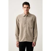 Calvin Klein Srajca Ls Drapey LV04LF113G Temno bež Regular Fit