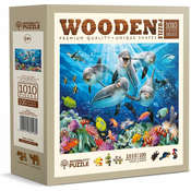 WOODEN CITY Lesena sestavljanka Happy Dolphins 1010 kosov