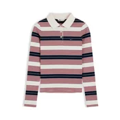 Tommy Jeans Majica temno modra / živo rdeča / bela