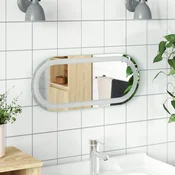 vidaXL LED kopalniško ogledalo Transparentno 60 x 25 cm kaljeno steklo