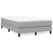 Vidaxl Posteljni okvir z vzmetmi svetlo siv 120x200 cm blago