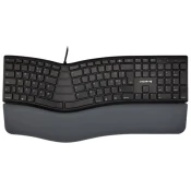 Tipkovnica Cherry USB ergonomska KC 4500 ERGO US international Ergonomska črna SLO gravura (JK-4500GB-2)