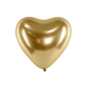 PartyDeco Kromiran balon - zlato srce 30 cm