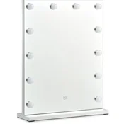 Mirror ENGLERUP w/12 light bulbs white