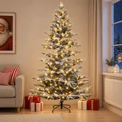 Umetno Zložljivo Božično Drevo 210 cm 300 LED Toplo bela