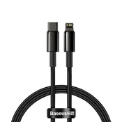 BASEUS kabel tipa C za Lightning PD 20W Tungsten Gold CATLWJ-01 1m črn