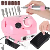 LIVEFY Nail File električni brusilnik za nohte 65W + 6 nastavkov, bel