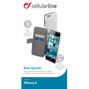 CellularLine  preklopna torbica AGENDA, iPhone 6/6S, bela