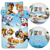 Paw Patrol Tačke na patrulji Dvostranska, bombažna otroška posteljnina na zadrgo, 100% BOMBAŽ 100x135cm+40x60cm OEKO-TEX