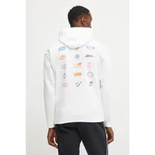 Pulover od trenirke Under Armour Project Rock bela barva, s kapuco, 1389916