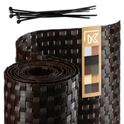 KADAX Rjavi ograjni trak 19 cm x 2,55 m za zaščito ograjnih panelov
