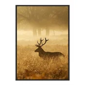 shumee PLAKAT ZA SLIKE V OKVIRJU 43x33 cm Zlati jelen Pio P661