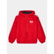 Tommy Hilfiger Prehodna jakna Heritage Logo Windbreaker KB0KB08880 Rdeča Regular Fit
