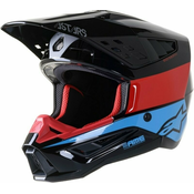 Alpinestars S-M5 Bond Helmet Black/Red/Cyan Glossy S Kaciga