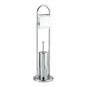 WENKO 16993100 - WC komplet VASTO 22x81 cm, od nerdajuceg celika, srebrne boje