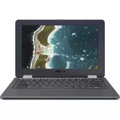 Obnovljeni Chromebook Flip C213 2u1 s dodirnim zaslonom, Celeron N3350, 4 GB, 32 GB, sivi