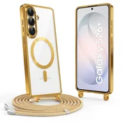 Overboard Ovitek za Samsung Galaxy S26 Plus, Electro MagSafe, zlat + vrvica za vstavljanje