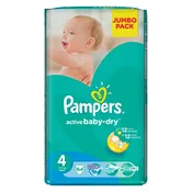 Pampers Pelene 4 Active Baby, 9-14 kg, 62 komada