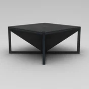 Hanah Home Sto za dnevnu sobu Niger, 75x40x75 cm, Crni