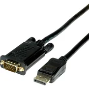 VALUE Value DisplayPort/VGA adapterski kabel DisplayPort vtič\, VGA 15-polni vtič 2.00 m črna 11.99.5802 DisplayPort kabel, (20415290)