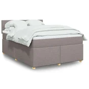 vidaXL vidaXL Box spring postelja z vzmetnico taupe 140x200 cm blago, (21307512)