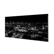 tulup.si Slika na akrilnem steklu Nočna panorama varšava nebotičnikov 125x50 cm 4 obešalnika
