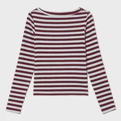Cropp - Prugasta majica - bordo