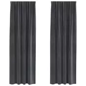 Zavjese za zamracivanje 2 pcs Svijetlo siva 140 x 225 cm Baršun