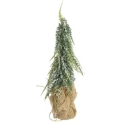 shumee Umetno drevo BOŽIČNO DREVO IZ JUTE, POKRITO S ZASNEGOM, 24 CM