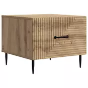 vidaXL Klubska miza Artisan hrast 49 x 50 x 40 cm Inženirski les
