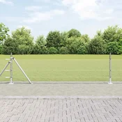 Heksagonalna ograda s betonskom osnovom 100 x 0,4 m Srebrna