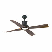 FARO 33481-7 - LED Stropni ventilator WINCHE LED/15W/230V IP44 rjava/črna + Daljinski upravljalnik