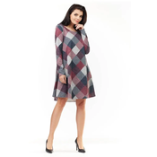 Infinite You Ženska mini obleka Lisarad M158 bordo-siva S/M