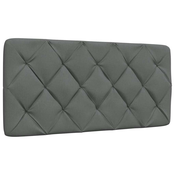 Vidaxl Blazina za vzglavje temno siva 100 cm blago