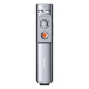 Baseus Orange Dot višenamjenski daljinski upravljac za prezentacije s laserskim pokazivacem, sivi (ACFYB-0G)