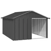 Kucica za pse antracit 116,5 x 153 x 81,5 cm pocincani celik