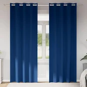 Zavjese za blackout s prstenovima 2 pcs Tamno plava