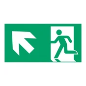 B-Safety Znak poti pobega tipa F za L-LUX Standard Eco - bela, zelena - Plastika
