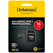 Intenso 16GB microSDXC UHS-I Class 10 Pro 90MB/s spominska kartica
