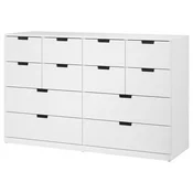 NORDLI Predalnik z 12 predali, bela, 160x99 cm